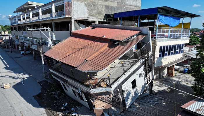 A drone view of a collapsed building a day after the magnitude 7.8 earthquake, in General Santos, southern Philippines, June 9, 2026. — Reuters