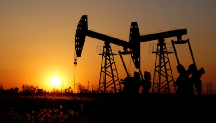 Pumpjacks are seen against the setting sun at the Daqing oil field in Heilongjiang province, China December 7, 2018. — Reuters