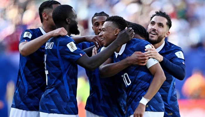 France’s Kylian Mbappe celebrates with teammates after scoring a goal during the FIFA World Cup 2026 Group I match between France and Senegal at New York/New Jersey Stadium, East Rutherford, New Jersey, US, June 16, 2026. — Reuters