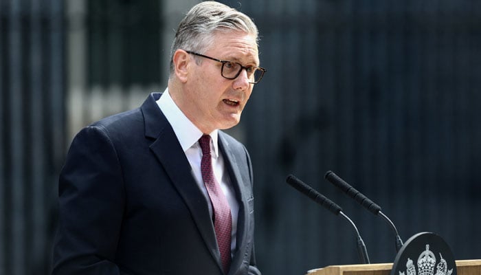 British Prime Minister Keir Starmer speaks as he announces the timeline for his resignation, outside 10 Downing Street, in London, Britain, June 22, 2026. — Reuters