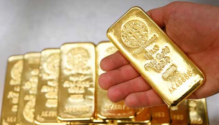 Gold bars are stacked in the safe deposit boxes room of the Pro Aurum gold house in Munich, Germany, January 10, 2025.— Reuters/File