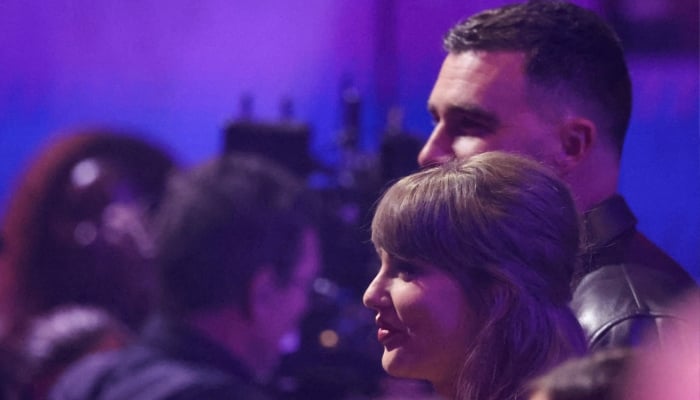 Travis Kelce and Taylor Swift attend the 2026 iHeartRadio Music Awards at the Dolby Theatre in Los Angeles, California, US, March 26, 2026. — Reuters