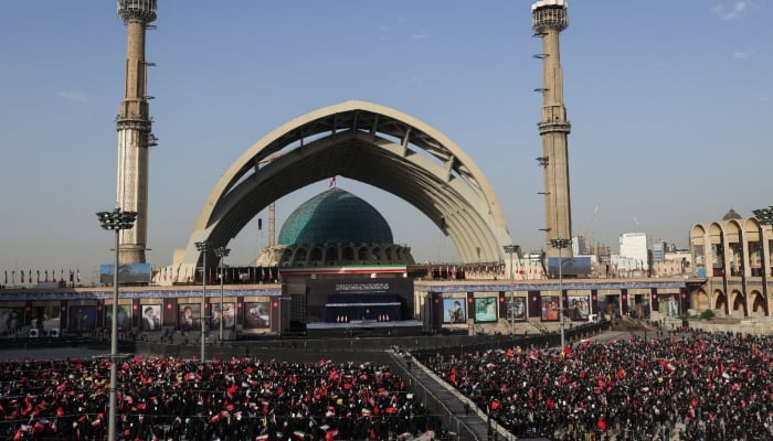 People attend a public farewell ceremony to pay their respects to late Supreme Leader Ayatollah Ali Khamenei, who was martyred on February 28 in Israeli and US airstrikes, at the Imam Khomeini Grand Mosalla, in Tehran, Iran July 4, 2026. — Reuters