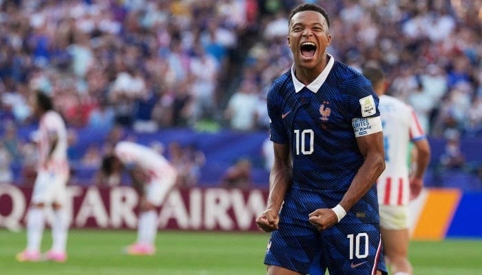 Frances Kylian Mbappe celebrates after the Fifa World Cup 2026 Round of 16 match against Paraguay, Philadelphia Stadium, Philadelphia, Pennsylvania, US, July 4, 2026. — Reuters